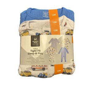 Tractors/Trucks - Member's Mark Infant & Toddler Boy's 4 Piece Tight Fit Sleep &
